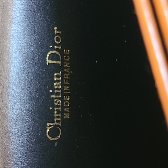 DIOR VINTAGE 1980S DIORISSIMO BLK CANVAS/LEATHER CHAIN FLAP CLUTCH/SHOULDER BAG - Picture 15 of 17